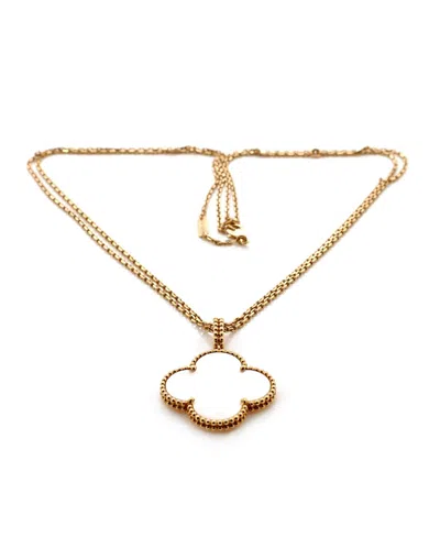 Pre-owned Pre-owned Van Cleef & Arpels  Van Cleef & Arpels Magic Alhambra Long Necklace 18k Gold And Mother Of Pearl