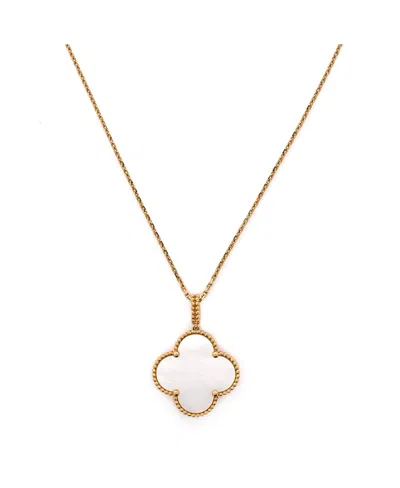 Pre-owned Pre-owned Van Cleef & Arpels  Van Cleef & Arpels Magic Alhambra Long Necklace 18k Gold And Mother Of Pearl
