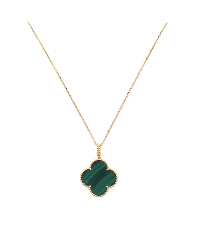 Pre-owned Pre-owned Van Cleef & Arpels  Van Cleef & Arpels Magic Alhambra Pendant Necklace 18k Gold And Malachite, 32.25 - 35