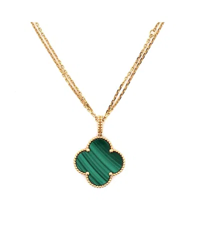 Pre-owned Pre-owned Van Cleef & Arpels  Van Cleef & Arpels Magic Alhambra Pendant Necklace 18k Gold And Malachite, 35.5"