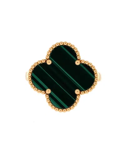 Pre-owned Pre-owned Van Cleef & Arpels  Van Cleef & Arpels Magic Alhambra Ring 18k Gold With Malachite