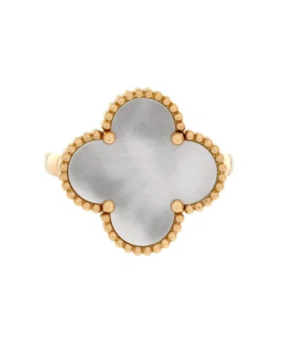 Pre-owned Pre-owned Van Cleef & Arpels  Van Cleef & Arpels Magic Alhambra Ring 18k Gold With Mother Of Pearl