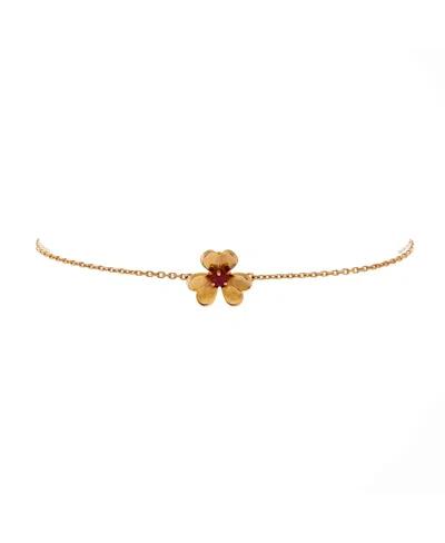 Pre-owned Pre-owned Van Cleef & Arpels  Van Cleef & Arpels Mini Frivole Bracelet 18k Rose Gold With Ruby