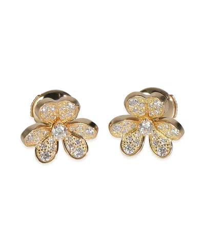 Pre-owned Pre-owned Van Cleef & Arpels  Van Cleef & Arpels Mini Model Frivole 18k Yellow Gold Earrings