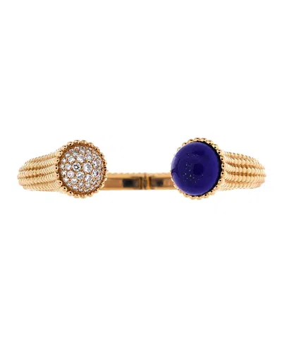 Pre-owned Pre-owned Van Cleef & Arpels  Van Cleef & Arpels Perlee Couleurs Bracelet 18k Gold With Lapis Lazuli And Diamonds In Pink