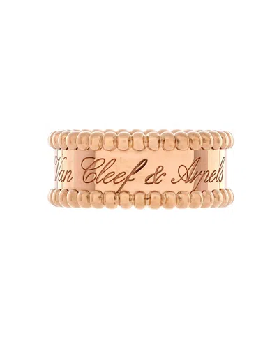 Pre-owned Pre-owned Van Cleef & Arpels  Van Cleef & Arpels Perlee Signature Ring 18k Rose Gold In Pink