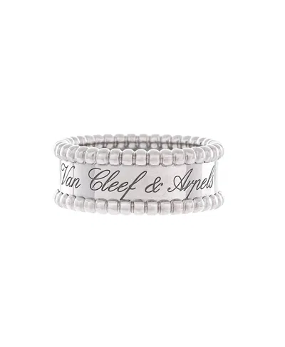 Pre-owned Pre-owned Van Cleef & Arpels  Van Cleef & Arpels Perlee Signature Ring 18k White Gold