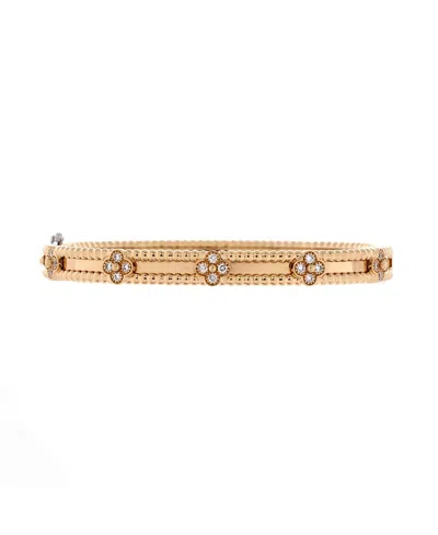 Pre-owned Pre-owned Van Cleef & Arpels  Van Cleef & Arpels Perlee Sweet Clovers Bracelet 18k Gold With Diamonds