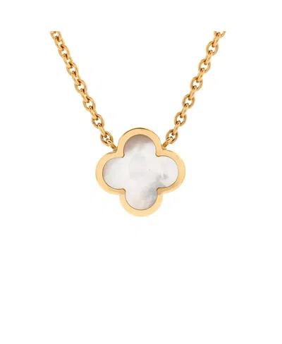 Pre-owned Pre-owned Van Cleef & Arpels  Van Cleef & Arpels Pure Alhambra Pendant Necklace 18k Gold And Mother Of Pearl