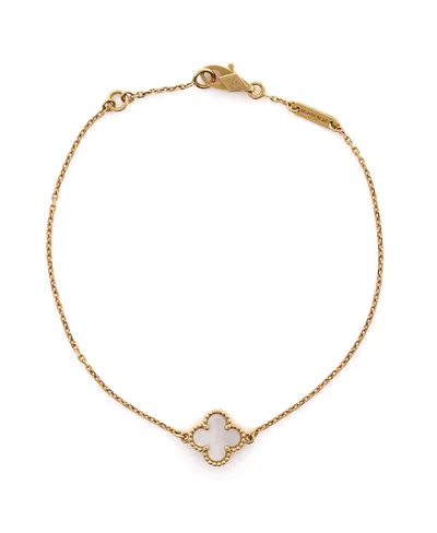 Pre-owned Pre-owned Van Cleef & Arpels  Van Cleef & Arpels Sweet Alhambra Bracelet 18k Gold And Mother Of Pearl