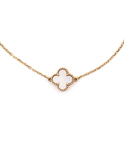Pre-owned Pre-owned Van Cleef & Arpels  Van Cleef & Arpels Sweet Alhambra Bracelet 18k Gold And Mother Of Pearl