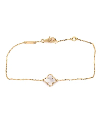 Pre-owned Pre-owned Van Cleef & Arpels  Van Cleef & Arpels Sweet Alhambra Bracelet 18k Gold And Mother Of Pearl