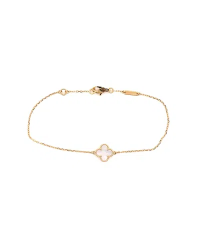 Pre-owned Pre-owned Van Cleef & Arpels  Van Cleef & Arpels Sweet Alhambra Bracelet 18k Gold And Mother Of Pearl