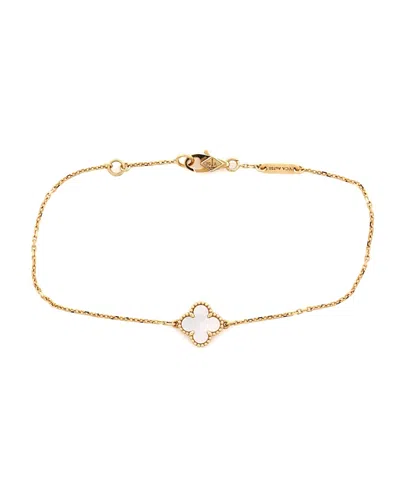 Pre-owned Pre-owned Van Cleef & Arpels  Van Cleef & Arpels Sweet Alhambra Bracelet 18k Gold And Mother Of Pearl