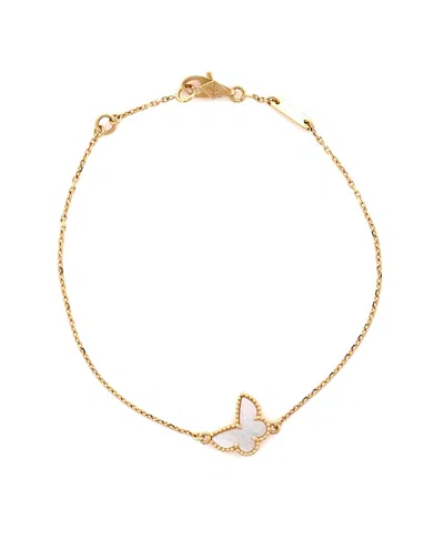 Pre-owned Pre-owned Van Cleef & Arpels  Van Cleef & Arpels Sweet Alhambra Butterfly Bracelet 18k Gold And Mother Of Pearl