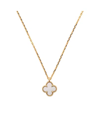 Pre-owned Pre-owned Van Cleef & Arpels  Van Cleef & Arpels Sweet Alhambra Pendant Necklace 18k Gold And Mother Of Pearl