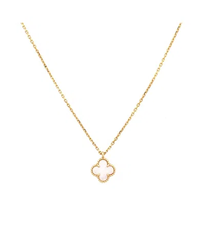 Pre-owned Pre-owned Van Cleef & Arpels  Van Cleef & Arpels Sweet Alhambra Pendant Necklace 18k Gold And Mother Of Pearl