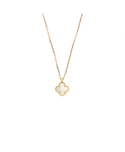 Pre-owned Pre-owned Van Cleef & Arpels  Van Cleef & Arpels Sweet Alhambra Pendant Necklace 18k Gold And Mother Of Pearl, 15 - 15.7