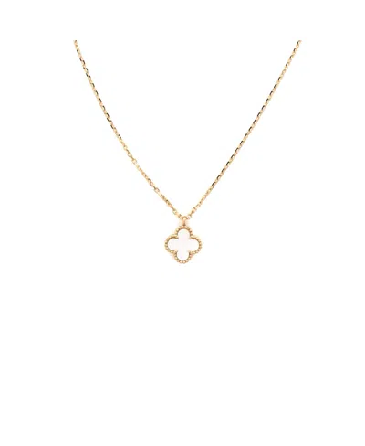 Pre-owned Pre-owned Van Cleef & Arpels  Van Cleef & Arpels Sweet Alhambra Pendant Necklace 18k Gold And Mother Of Pearl, 15.75"