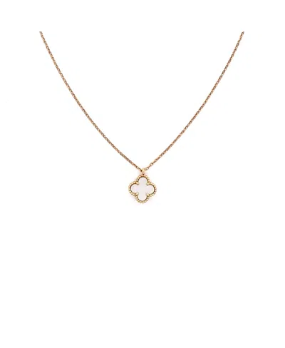 Pre-owned Pre-owned Van Cleef & Arpels  Van Cleef & Arpels Sweet Alhambra Pendant Necklace 18k Gold And Mother Of Pearl, 16"