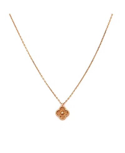 Pre-owned Pre-owned Van Cleef & Arpels  Van Cleef & Arpels Sweet Alhambra Pendant Necklace 18k Rose Gold