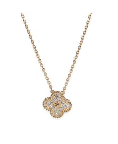 Pre-owned Pre-owned Van Cleef & Arpels  Van Cleef & Arpels Vintage Alhambra 18k Yellow Gold Pendant