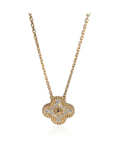 Pre-owned Pre-owned Van Cleef & Arpels  Van Cleef & Arpels Vintage Alhambra 18k Yellow Gold Pendant
