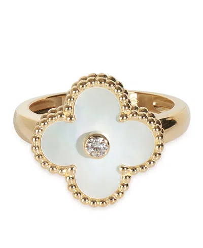 Pre-owned Pre-owned Van Cleef & Arpels  Van Cleef & Arpels Vintage Alhambra 18k Yellow Gold Ring