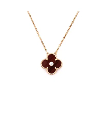 Pre-owned Pre-owned Van Cleef & Arpels  Van Cleef & Arpels Vintage-like Alhambra Pendant Necklace Limited Edition 18k Rose Gold An In Pink