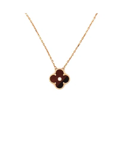 Pre-owned Pre-owned Van Cleef & Arpels  Van Cleef & Arpels Vintage-like Alhambra Pendant Necklace Limited Edition 18k Rose Gold An In Pink