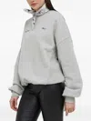 Preach Embroidered Crew-neck Sweatshirt In Gray