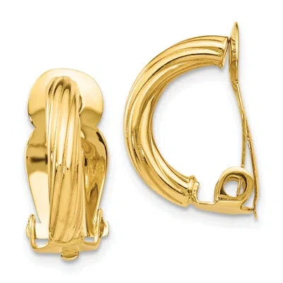 Pre-owned Precious 14k Non-pierced Earrings Z915 In Yellow