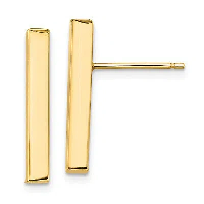 Pre-owned Precious 14k Polished 3mm Post Earrings Tf1379 In Gold