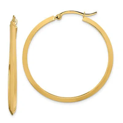 Pre-owned Precious 14k Polished Hoop Earrings Tf1632 In Gold