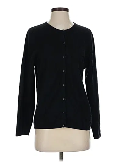 Pre-owned Precious Fibers Cashmere Cardigan Sweater In Black