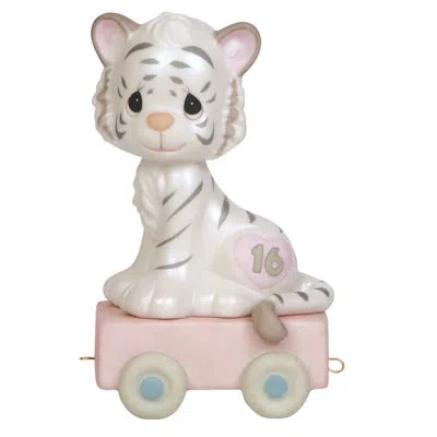 Precious Moments “16 And Feline Fine” Age 16 Figurine In Black;white;pink