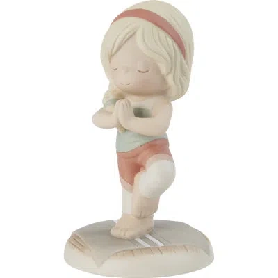 Precious Moments 212008 Breathe More, Worry Less Bisque Porcelain Figurine In White