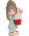 Precious Moments 222001e You Bake Me Happy Brunette Girl Porcelain Figurine In Multicolored