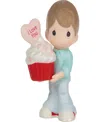 Precious Moments 222002e You Bake Me Happy Brunette Boy Porcelain Figurine In Multicolored