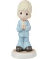 Precious Moments 222022 Blessings On Your First Communion Blond Hair And Light Skin Boy Bisque Porcelain Figurine In Multicolored