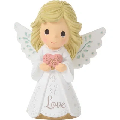 Precious Moments Angel Holding A Heart Love Miniature Figurine 3.2 Inch In White