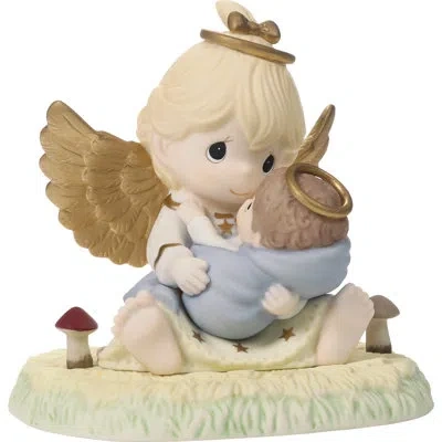 Precious Moments Angel Holding Baby Jesus Figurine 4.88 Inch In Multi