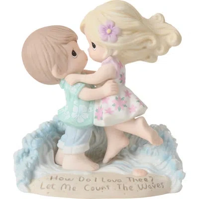 Precious Moments Beach Couple In Waves How I Love Thee Figurine 6.13 Inch In Multi