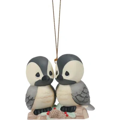 Precious Moments Bird Couple On Branch Christmas Ornament 2.17 Inch In Gray