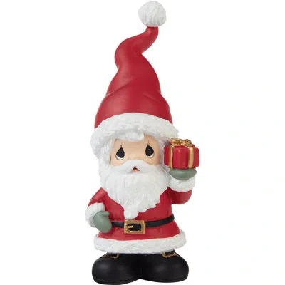 Precious Moments Christmas Santa Holding A Present Miniature Figurine 3 Inch In Red