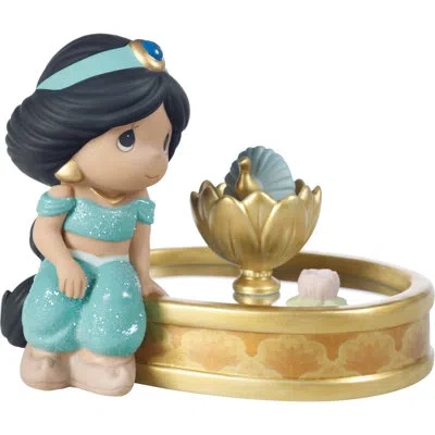 Precious Moments Disney Aladdin Jasmine With Mirror Figurine, 4.42 Inch In Blue