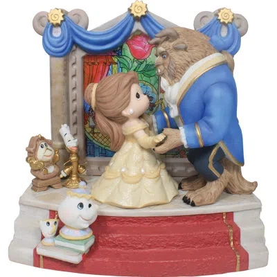 Precious Moments Disney Beauty And The Beast Dancing Figurine 8.39 Inch In Multi
