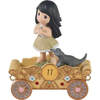 Precious Moments Disney Birthday Parade Age 11 Pocahontas Figurine 4.13 Inch In Brown