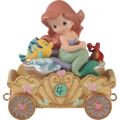 Precious Moments Disney Birthday Parade Age 4 The Little Mermaid Ariel Figurine 4.13 Inch In Multi