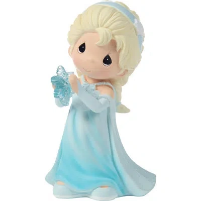 Precious Moments Disney Frozen Elsa Holding A Snowflake Figurine 5 Inch In Blue